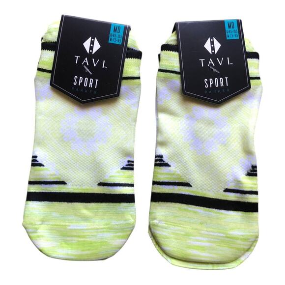 2 TAVI Sport NIP Women Thin Ultra Lite Compression Low Rise Parker Socks Citrus - Picture 2 of 11